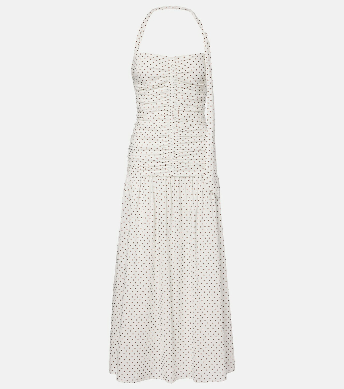 Posse Edie polka-dot halterneck midi dress