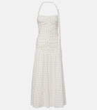 Posse Edie polka-dot halterneck midi dress