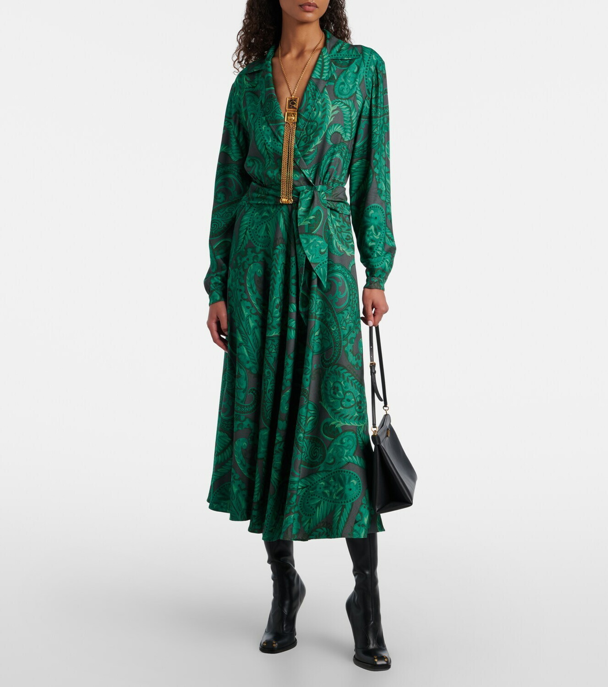 Etro Studded leather knee-high boots