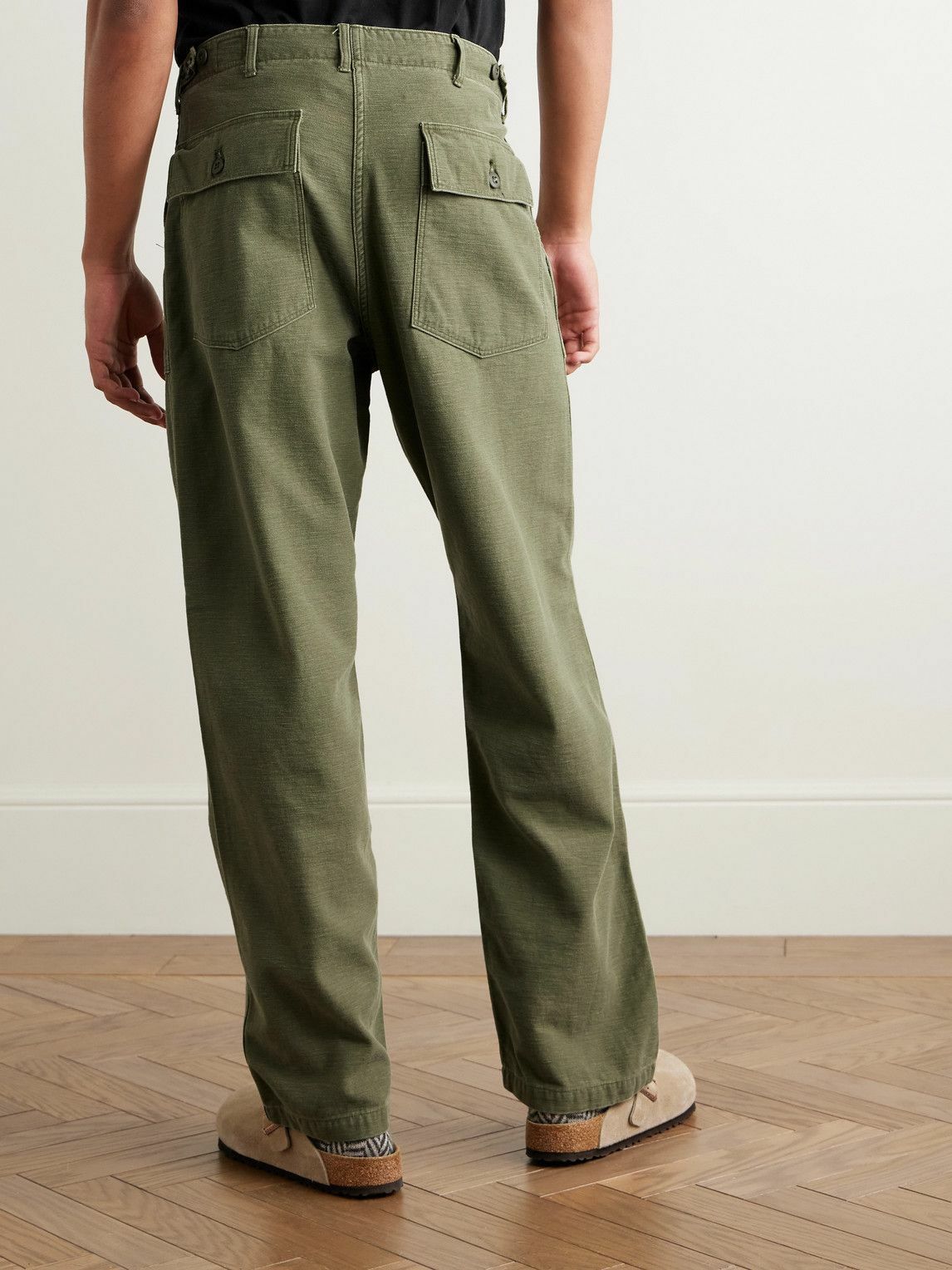 OrSlow - Fatigue Straight-Leg Cotton-Sateen Trousers - Green