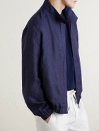 Canali - Linen Bomber Jacket - Blue