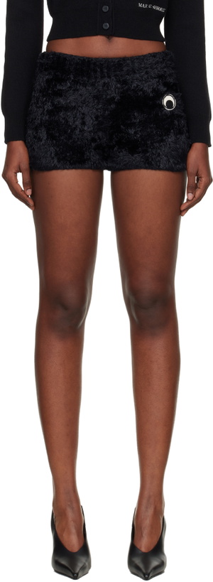 Photo: Marine Serre Black Wild Fluffy Knit Shorts