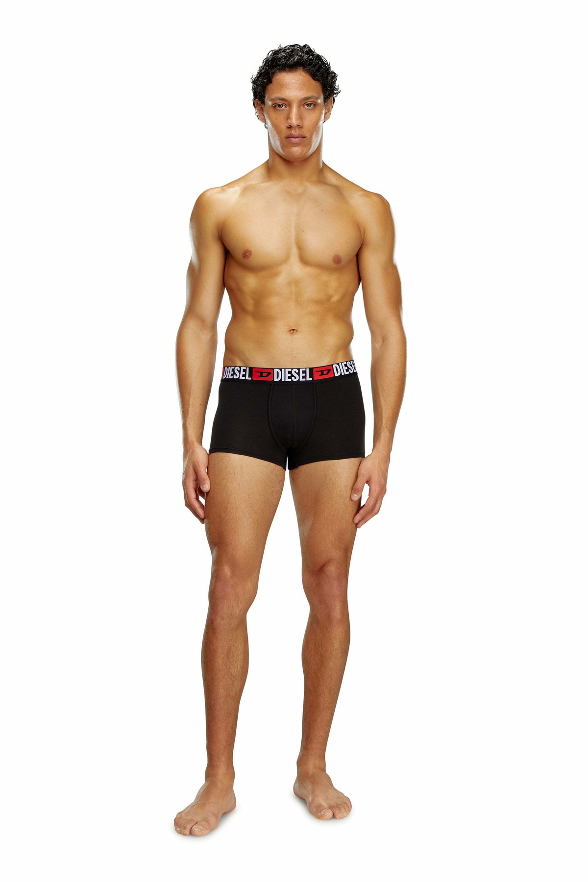 Diesel Three-pack of all-over logo waist boxers - Trunks Mens in Black