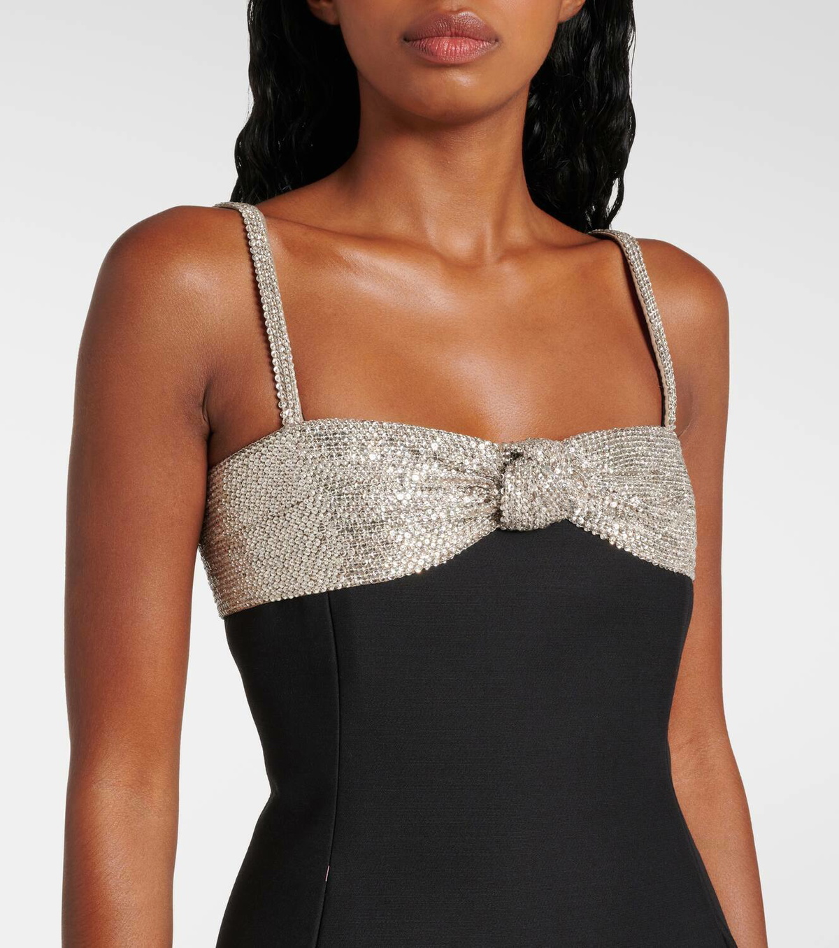 Valentino Crepe Couture embellished minidress