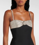 Valentino Crepe Couture embellished minidress