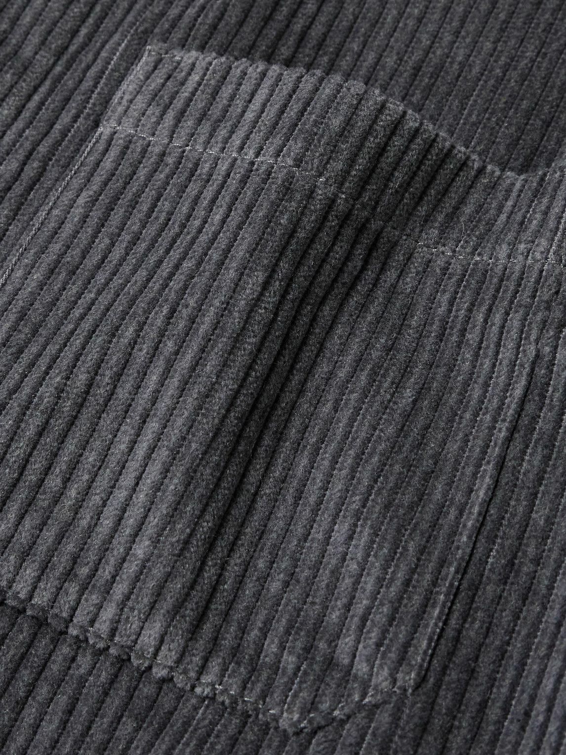 James Perse - Fleece-Lined Cotton and Wool-Blend Corduroy Jacket - Gray