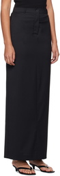 Olēnich Black Fitted Maxi Skirt