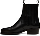 LEMAIRE Black Leather Chelsea Boots