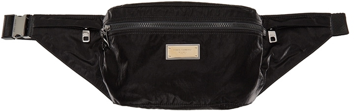 Photo: Dolce & Gabbana Black Sicilia DNA Nylon Belt Bag