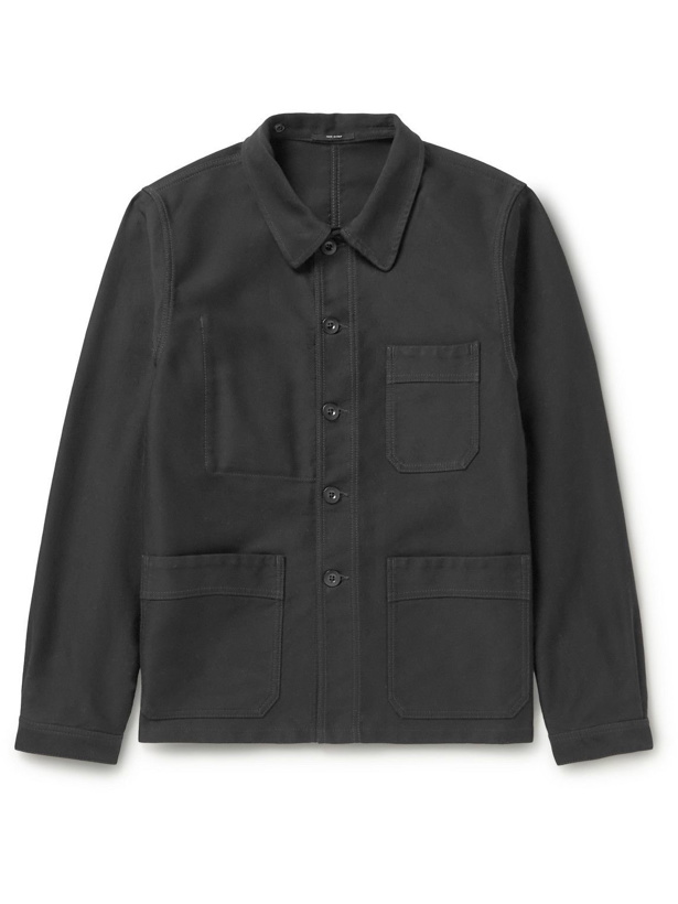 Photo: TOM FORD - Garment-Washed Brushed-Cotton Chore Jacket - Black