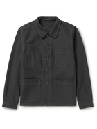 TOM FORD - Garment-Washed Brushed-Cotton Chore Jacket - Black