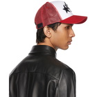 AMIRI Red and White 3 Star Color Block Trucker Hat