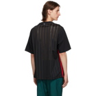 Kenzo Black Mesh Striped T-Shirt