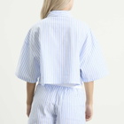 Nike Women's Stripe Shirt in Blue/White