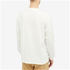 Manastash Men's Long Sleeve Scheme Logo T-Shirt in Off White