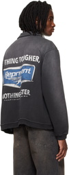 Represent Black 'Nothing Faster' Quarter Zip Sweatshirt