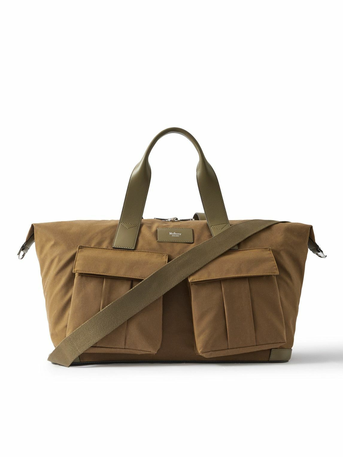 Mulberry - Leather-Trimmed Waxed-Cotton Weekend Bag