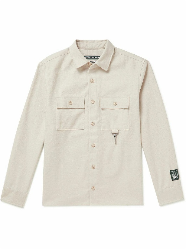 Photo: Reese Cooper® - Logo-Appliquéd Cotton-Flannel Shirt - Neutrals