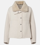 Brunello Cucinelli Shearling-trimmed wool and cashmere jacket