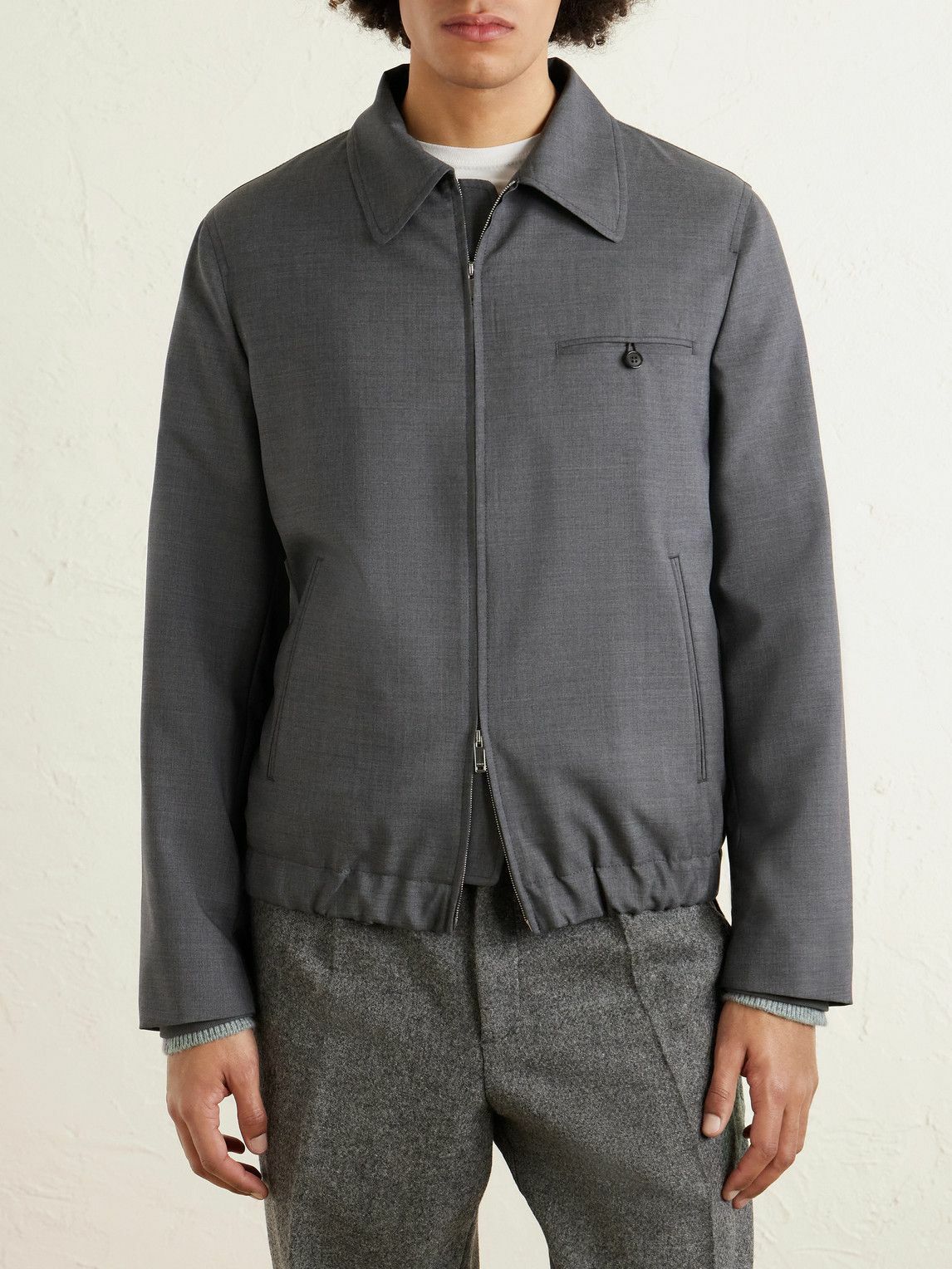 Slowear - Montedoro Wool Bomber Jacket - Gray