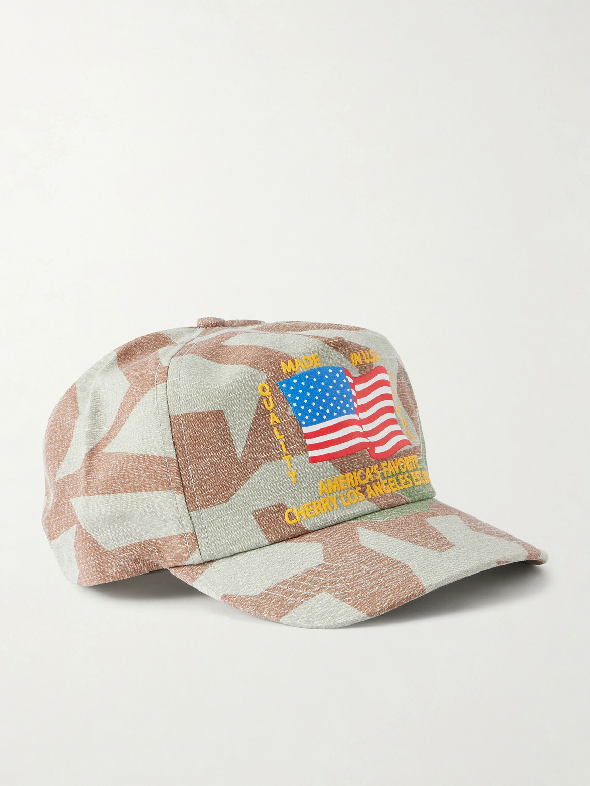 Cherry Los Angeles - America's Favorite Logo-Embroidered Printed Cotton Cap