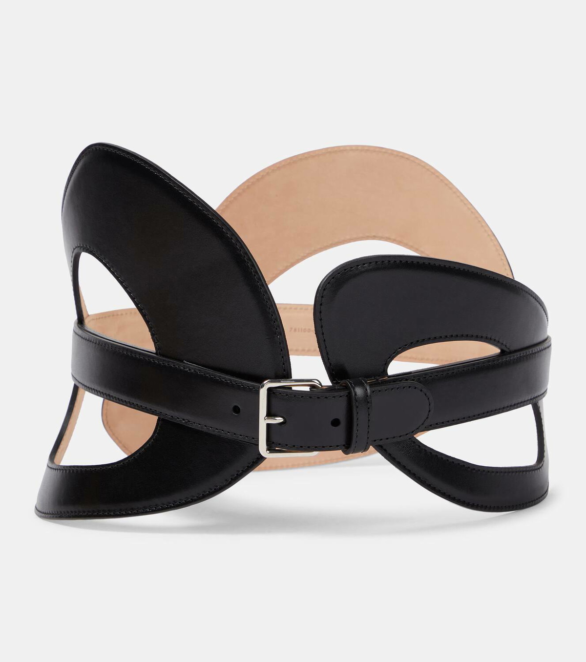 Alexander McQueen Curved leather belt