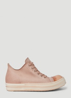 Rick Owens DRKSHDW - Faded Low Top Sneakers in Pink