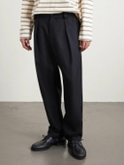 A.P.C. - Renato Straight-Leg Pleated Twill Trousers - Black