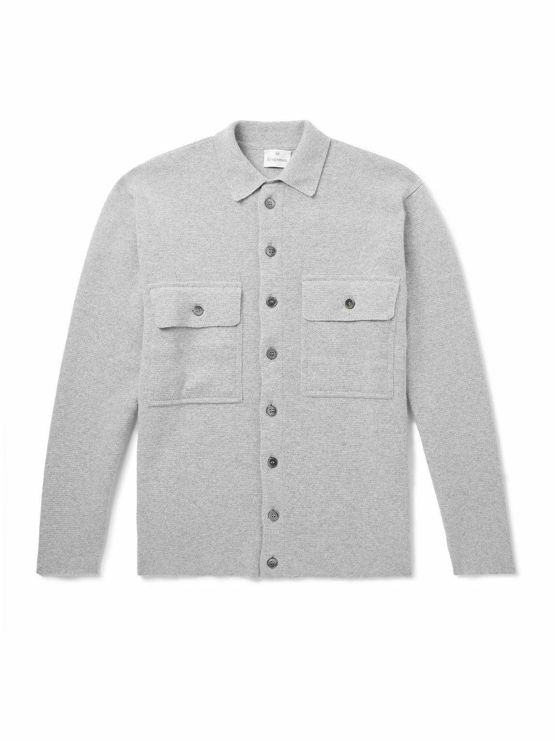 Kingsman - Merino Wool and Cashmere-Blend Overshirt - Gray