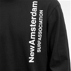 New Amsterdam Surf Association Men's Logo Long Sleeve T-Shirt in Black