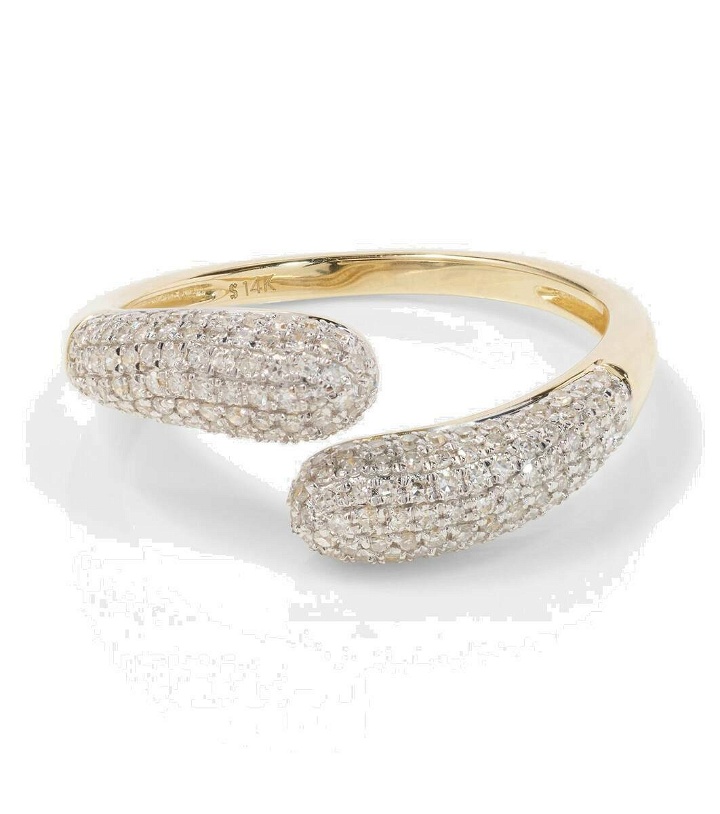 Photo: Stone and Strand Hug 14kt gold ring with diamonds