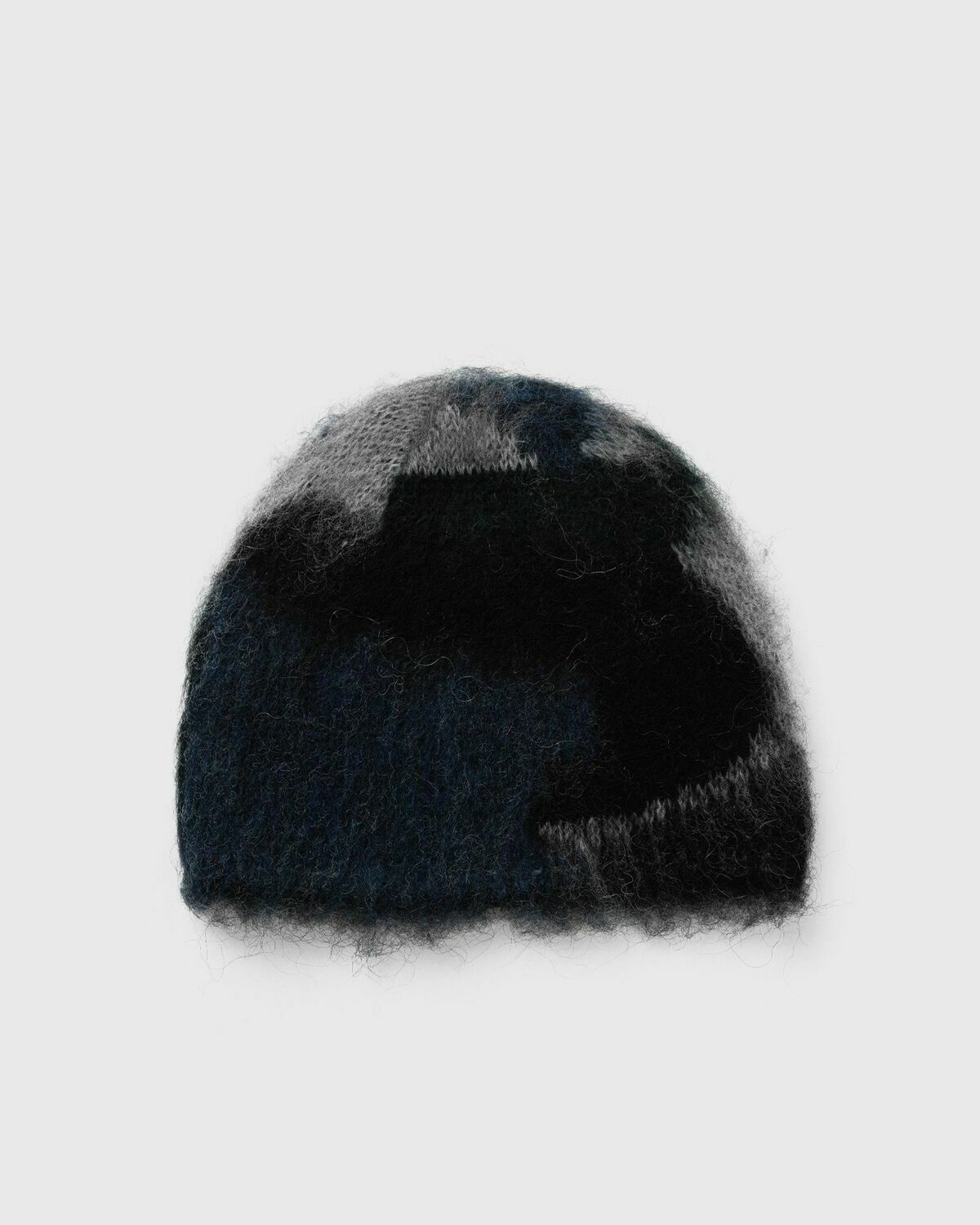 And Wander Shaggy knit cap Black Mens Beany
