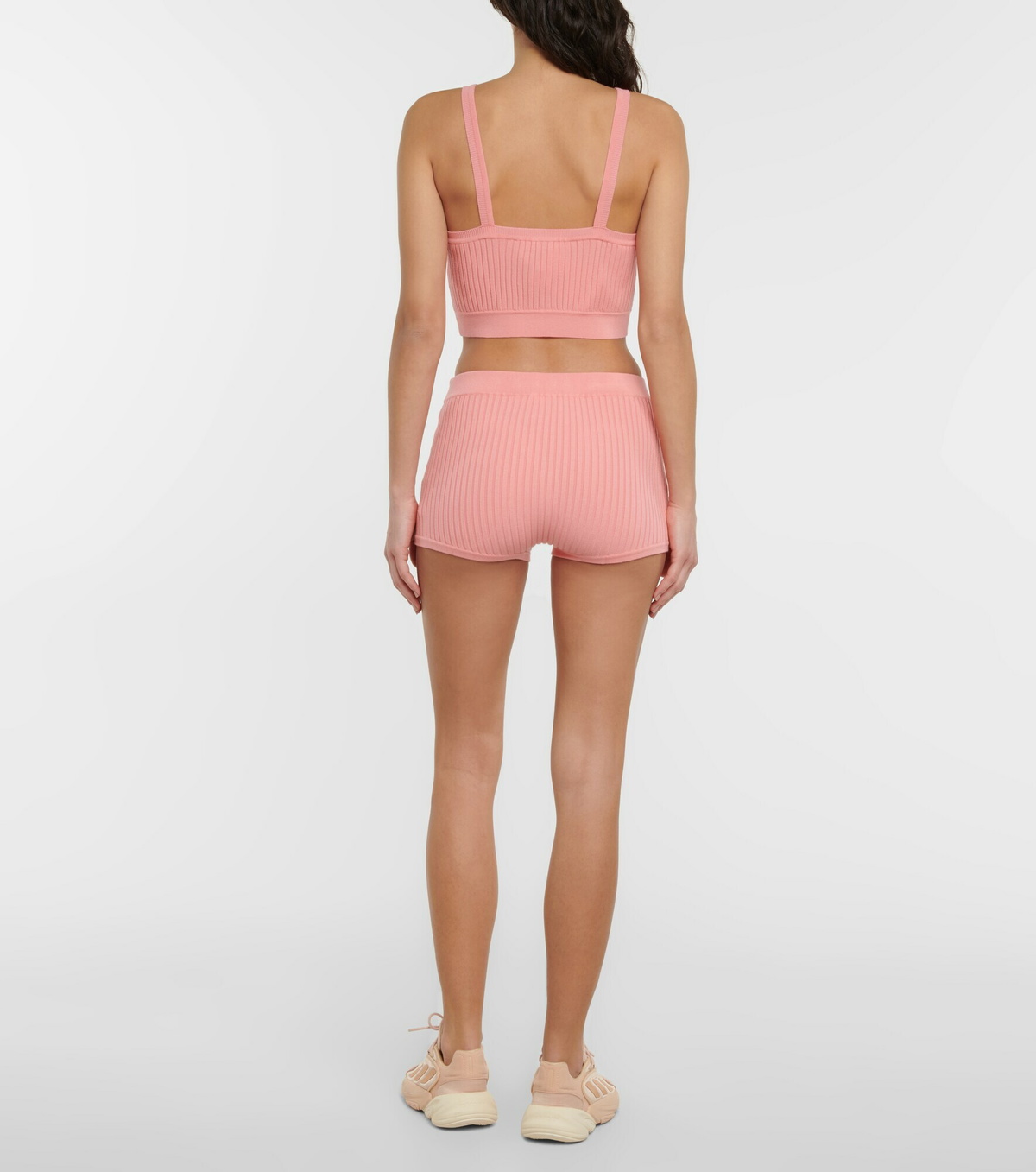 Live The Process - Crop ribbed-knit bralette