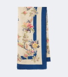 Etro Floral modal and cashmere scarf