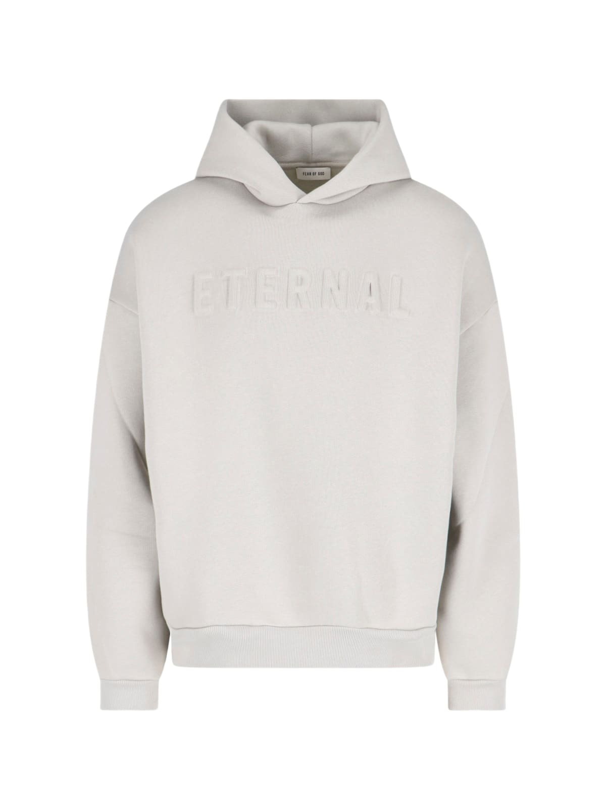 FEAR OF GOD | ETERNAL FLEECE HOODIE CEMENT パーカー Fear of God Eternal Fleece Hoodies - White cotton t-shirt