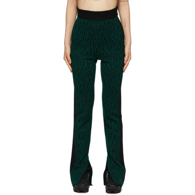 Photo: Victor Glemaud Green and Black Flared Lounge Pants