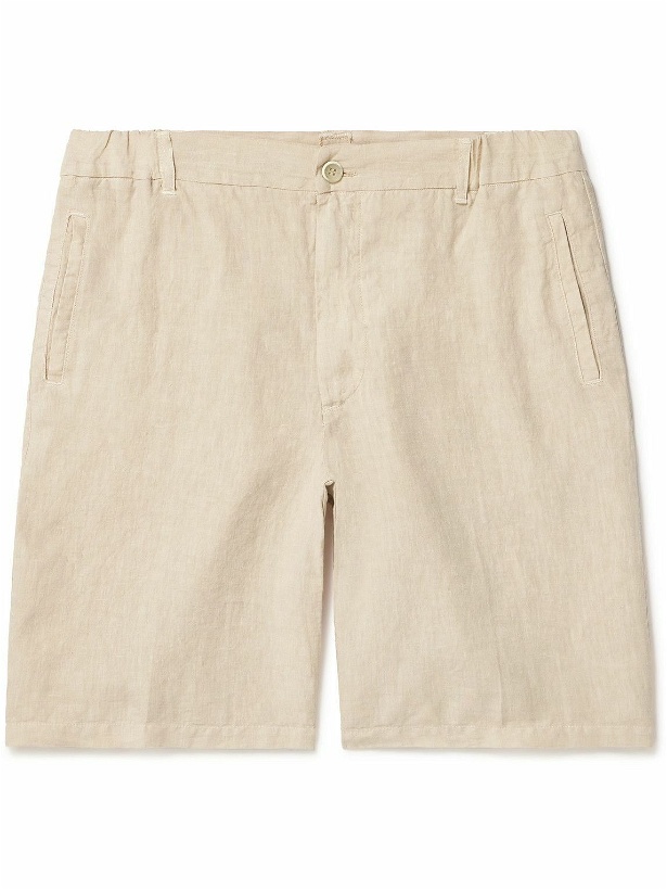 Photo: 120% - Straight-Leg Linen Bermuda Shorts - Neutrals
