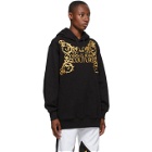 Versace Jeans Couture Black Institutional Logo Hoodie