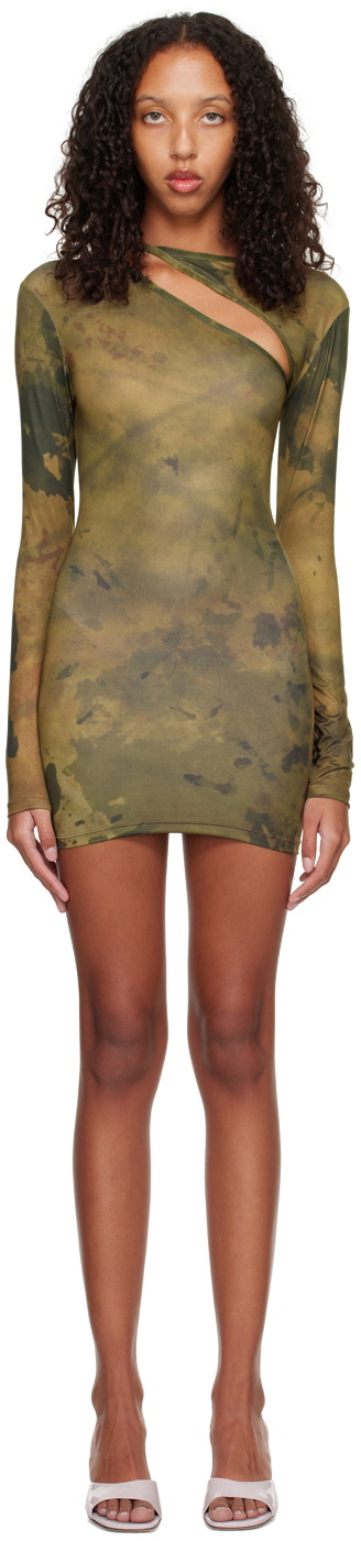 BINYA SSENSE Exclusive Brown Gabriela Mini Dress