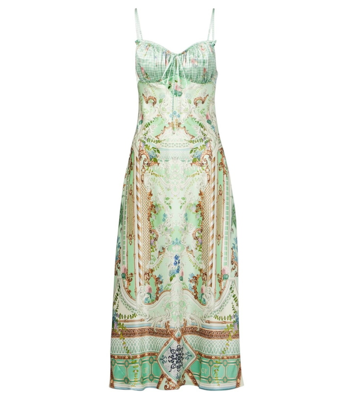 Photo: Camilla Gathered silk midi dress