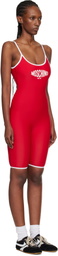 Moschino Red Printed Lycra One-Piece Swimsuit