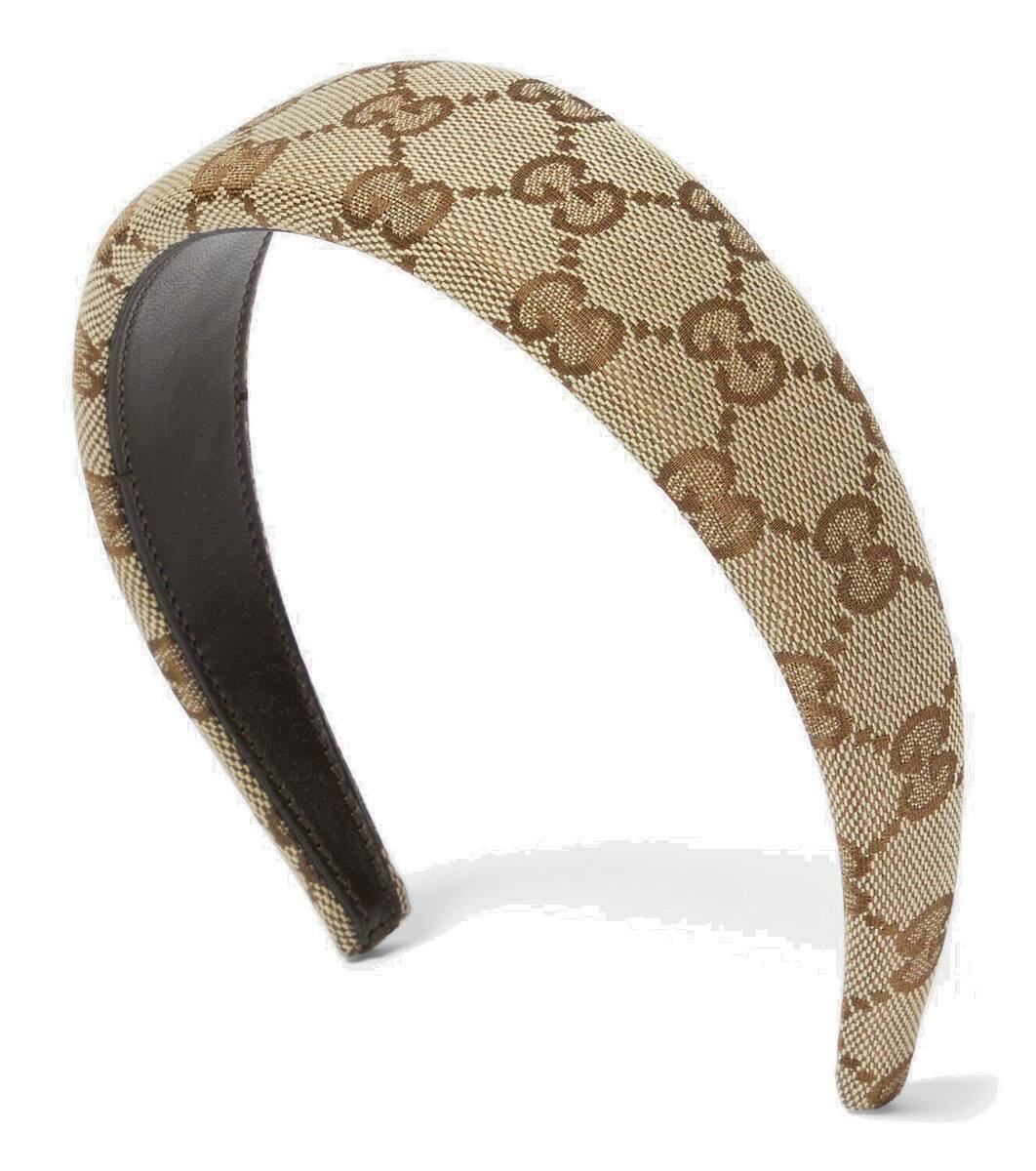 Gucci White Headband with Gold Accent NEW 100% Authentic GUCCI Sequin GG Embellished Wool Headband  main image 2