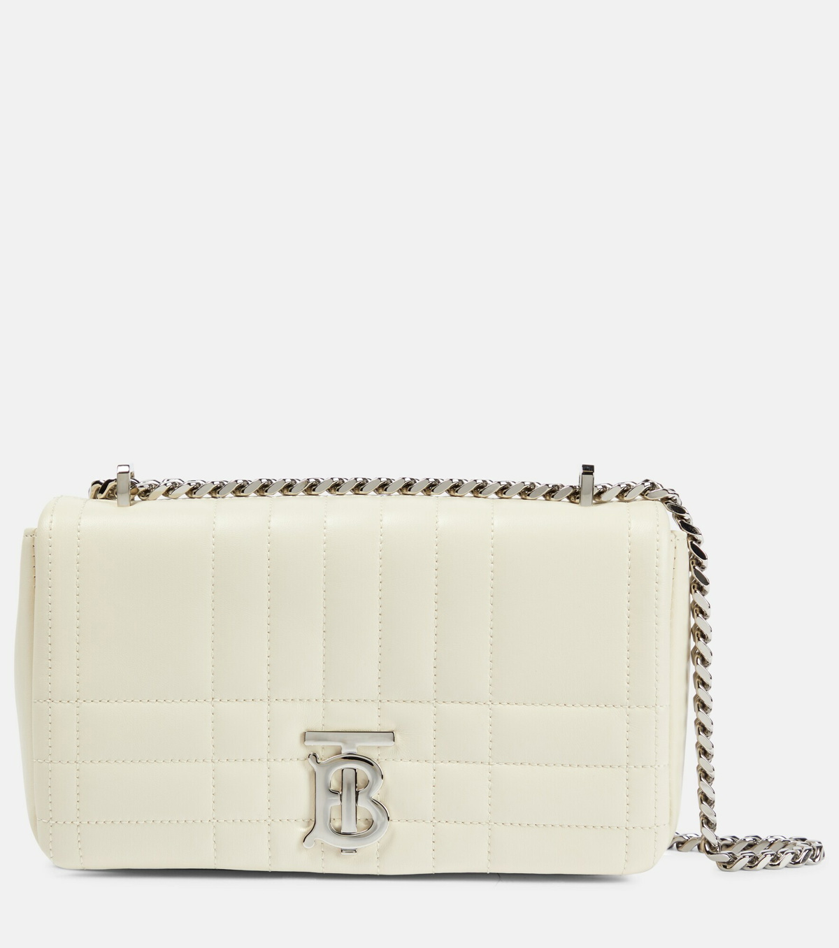 BURBERRY: credit card holder in quilted nappa leather - Brown