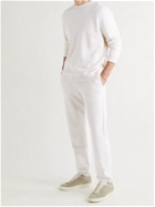 SSAM - Textured Organic Cotton and Silk-Blend Jersey Sweatpants - White