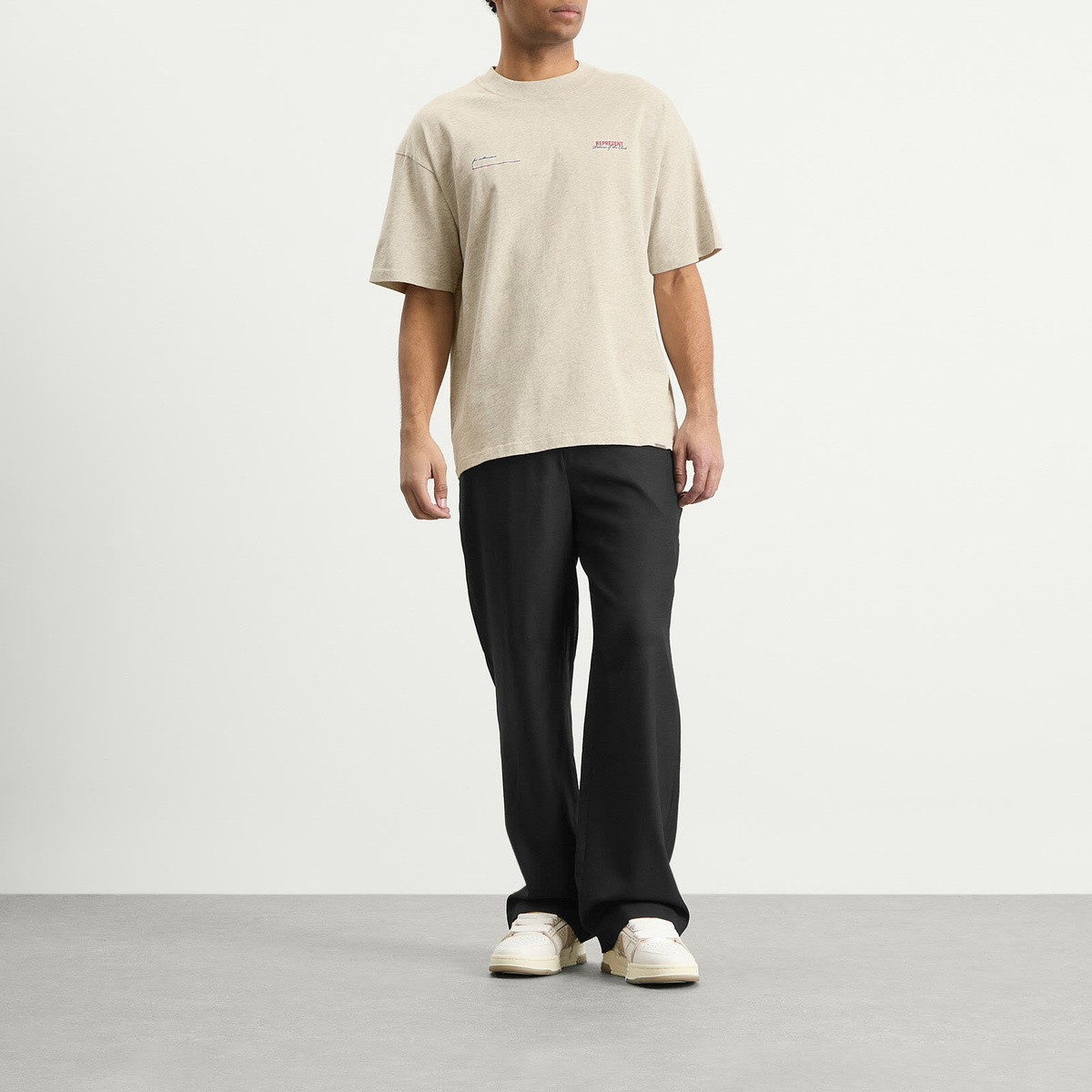 Represent Men's Patron Of The Club T-Shirt in Cream Marl