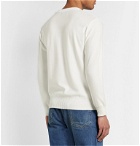 Blue Blue Japan - Logo-Print Cotton Sweater - White