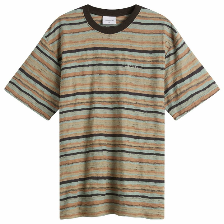 Photo: thisisneverthat Men's Wave Jacquard T-Shirt in Burnt Orange