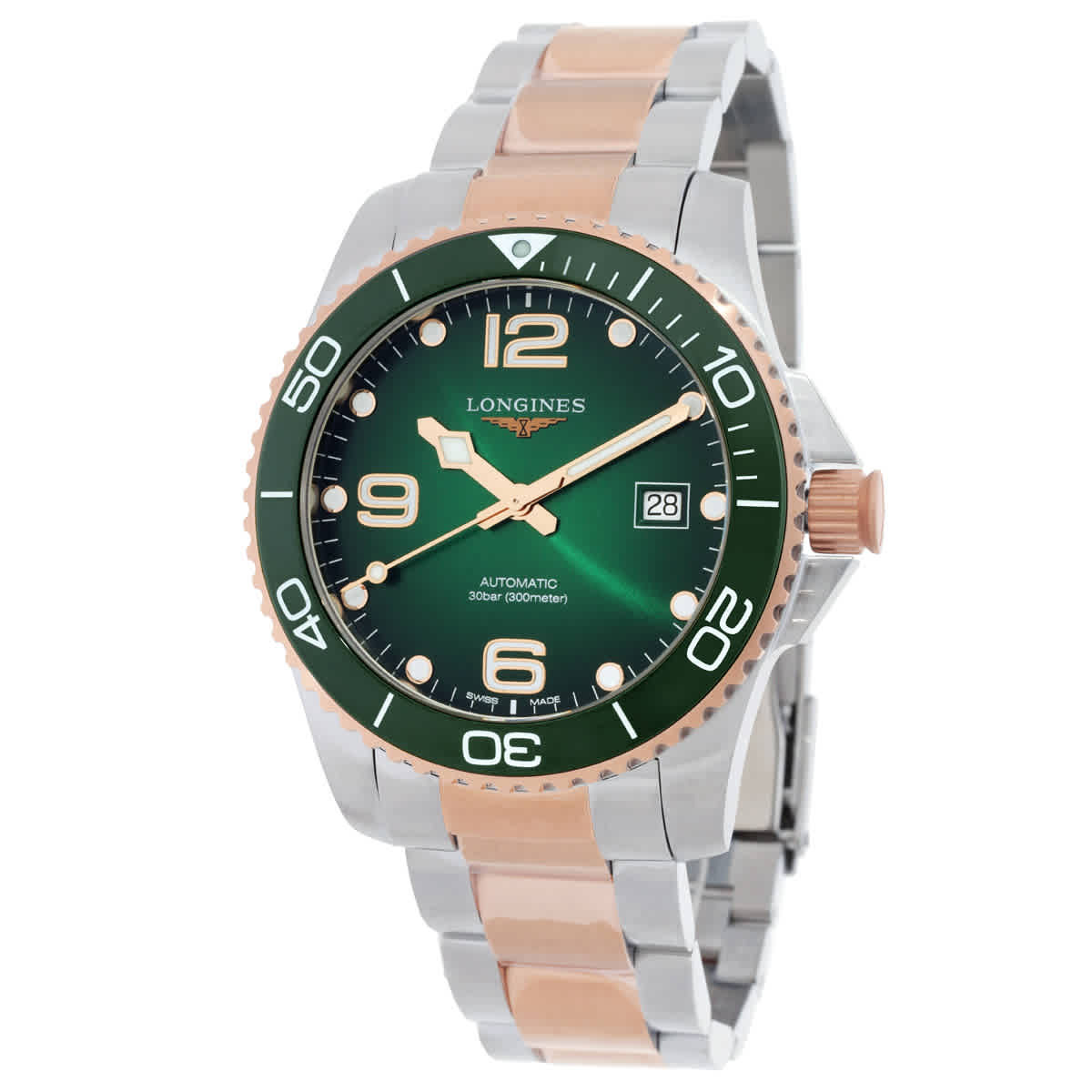 Longines Hydroconquest Automatic Green Dial Mens Watch L3.781.3.08.7