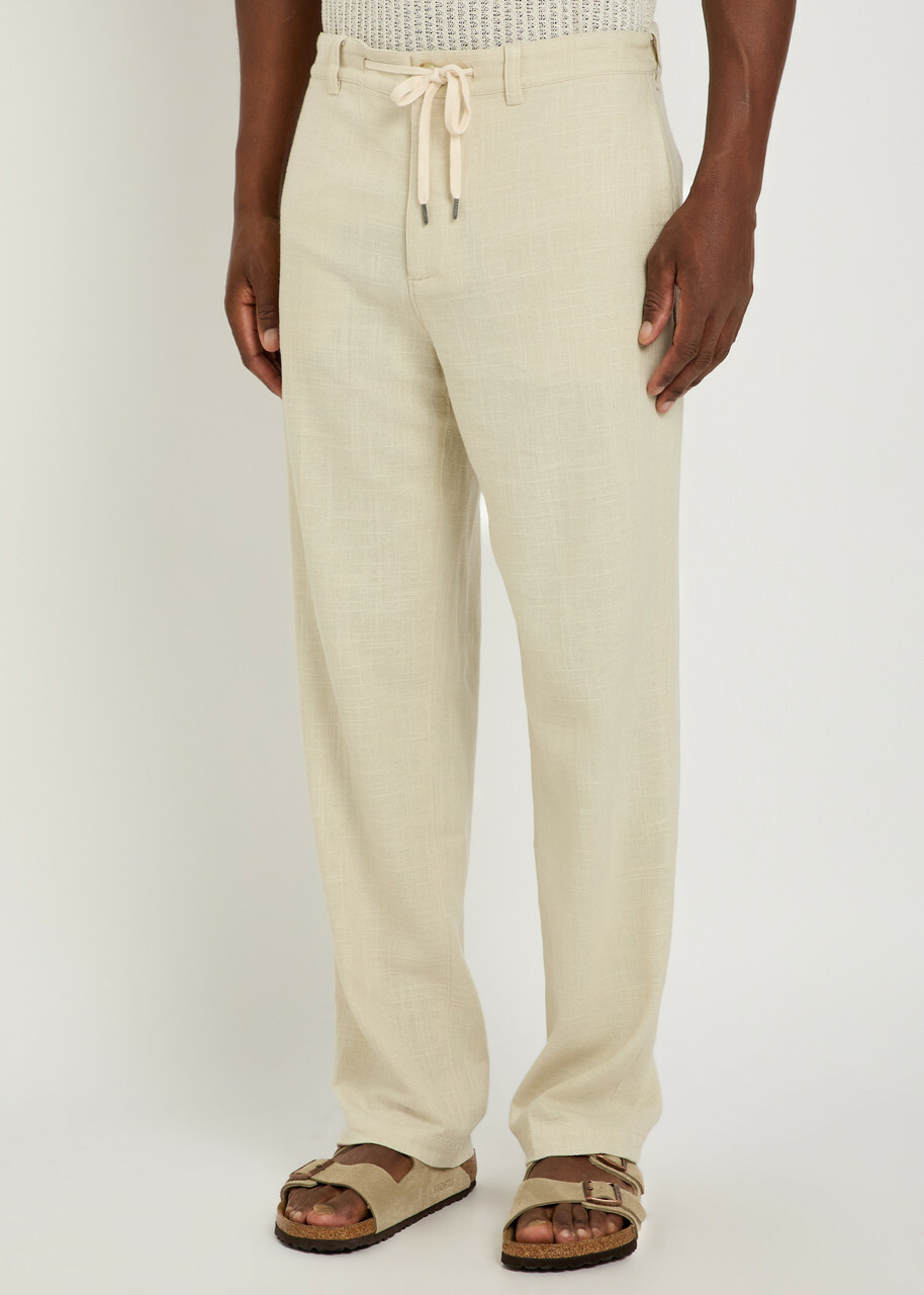 Paige Tiano Straight-leg Trousers Cream