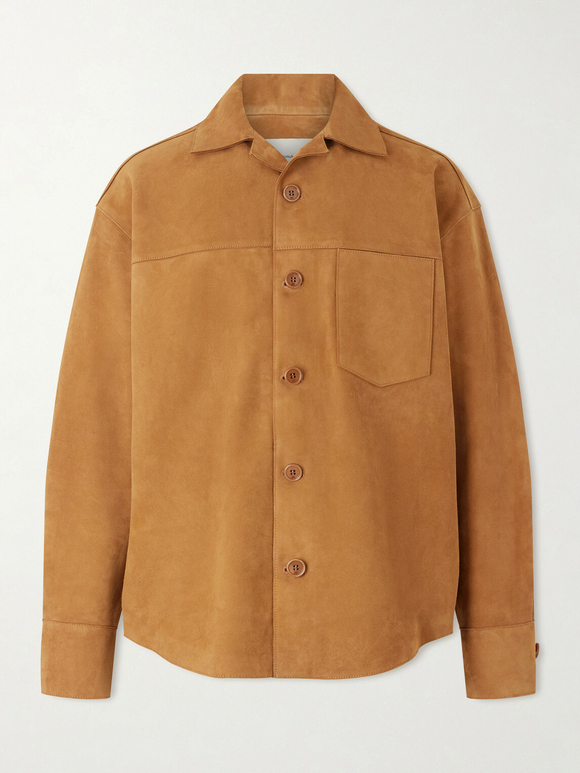 AMI PARIS - Suede Overshirt - Brown